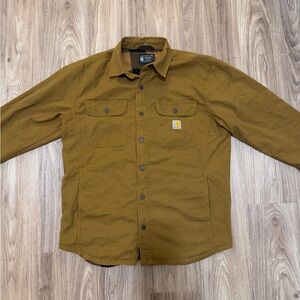 Carhartt Honey Brown Duck Canvas Work Shirt Jacket
